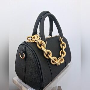 DUYP Melodie Cecile Black Grained leather - Mini Boston bag